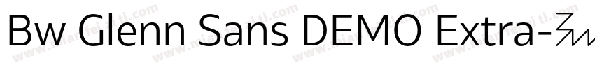 Bw Glenn Sans DEMO Extra字体转换